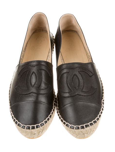 chanel leather espadrilles shop online